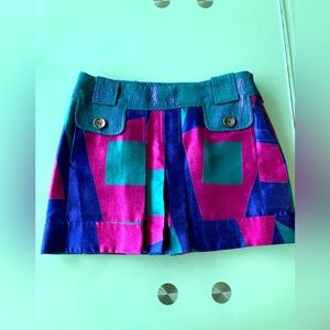 Beautiful Custo Barcelona Pleated Miniskirt in Vibrant Colors 🇪🇸